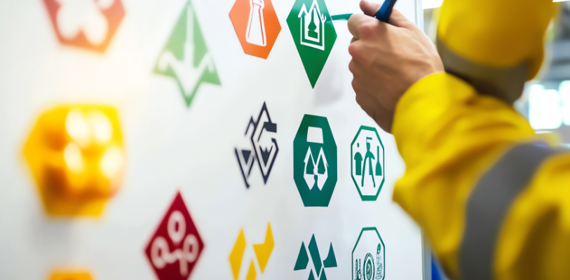 Iconos de seguridad y salud en el trabajo